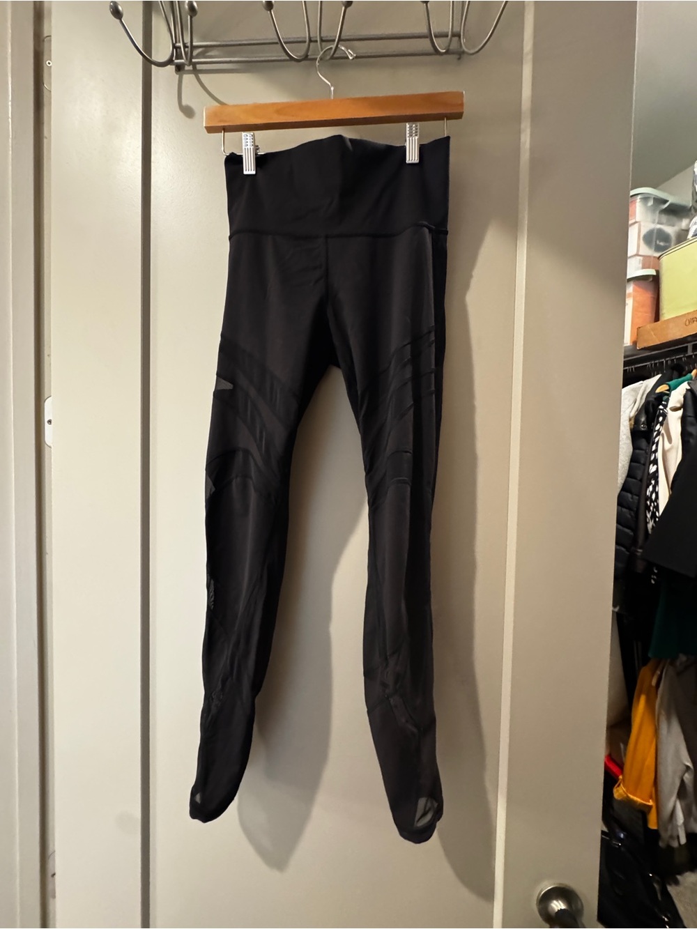 lululemon athletica Black High-Waist Leggings with cutouts
